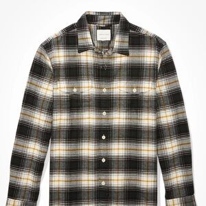 American Eagle Outfitters Shirt Mens Large Super Soft Flannel Plaid Button Down